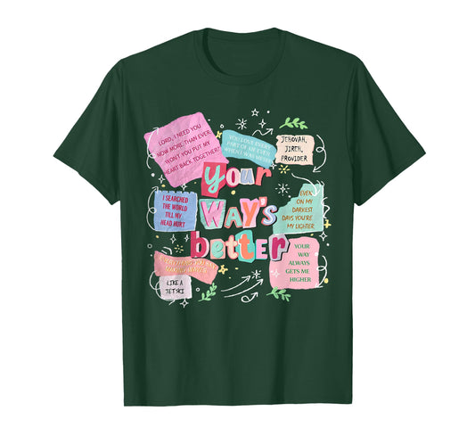 Your Way’s Better Bible Verse Jesus Way Faith Coquette Retro T-Shirt