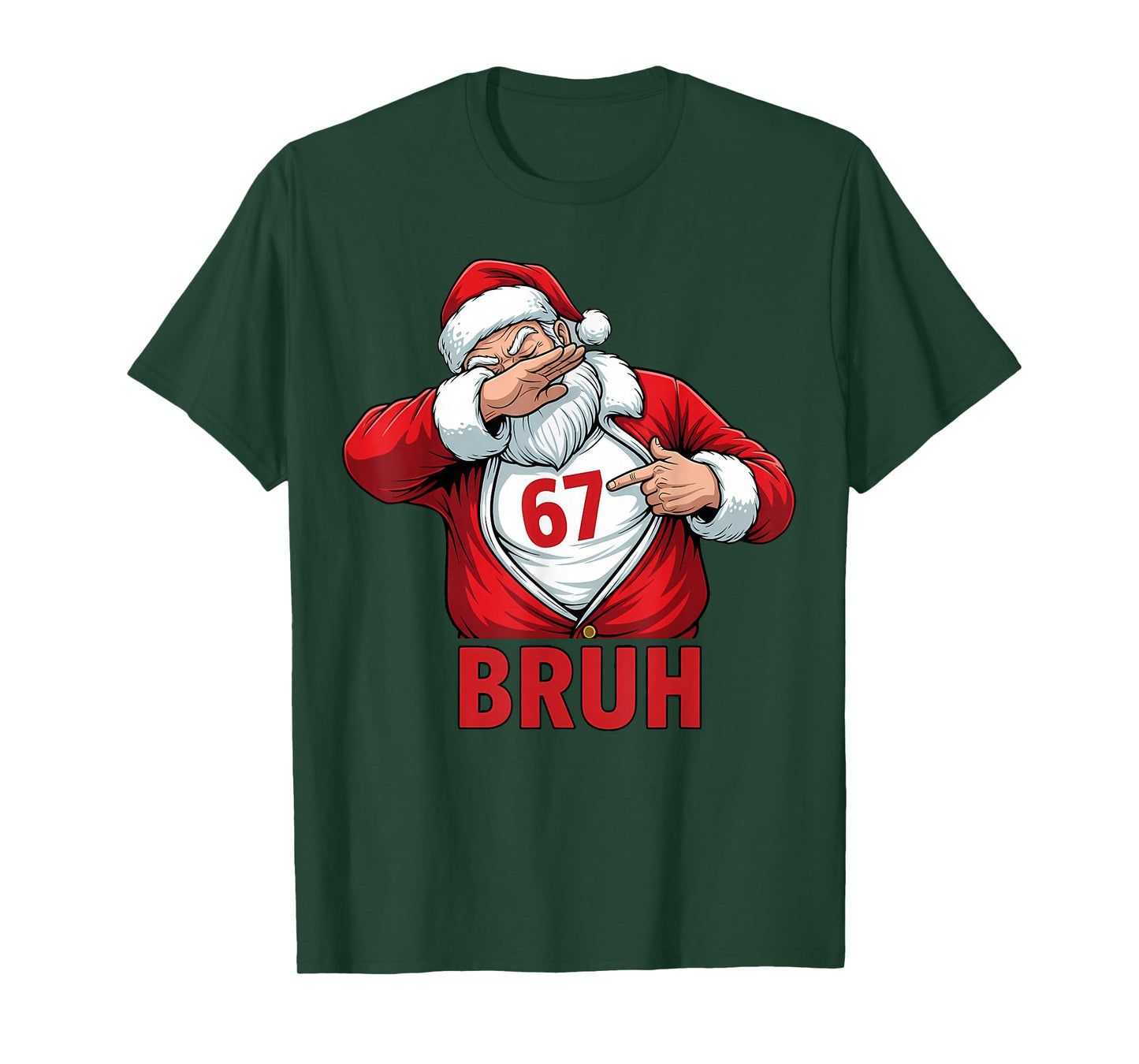 Christmas Santa Dab Dance 67 Bruh Meme Funny Girls Boys Kids T-Shirt