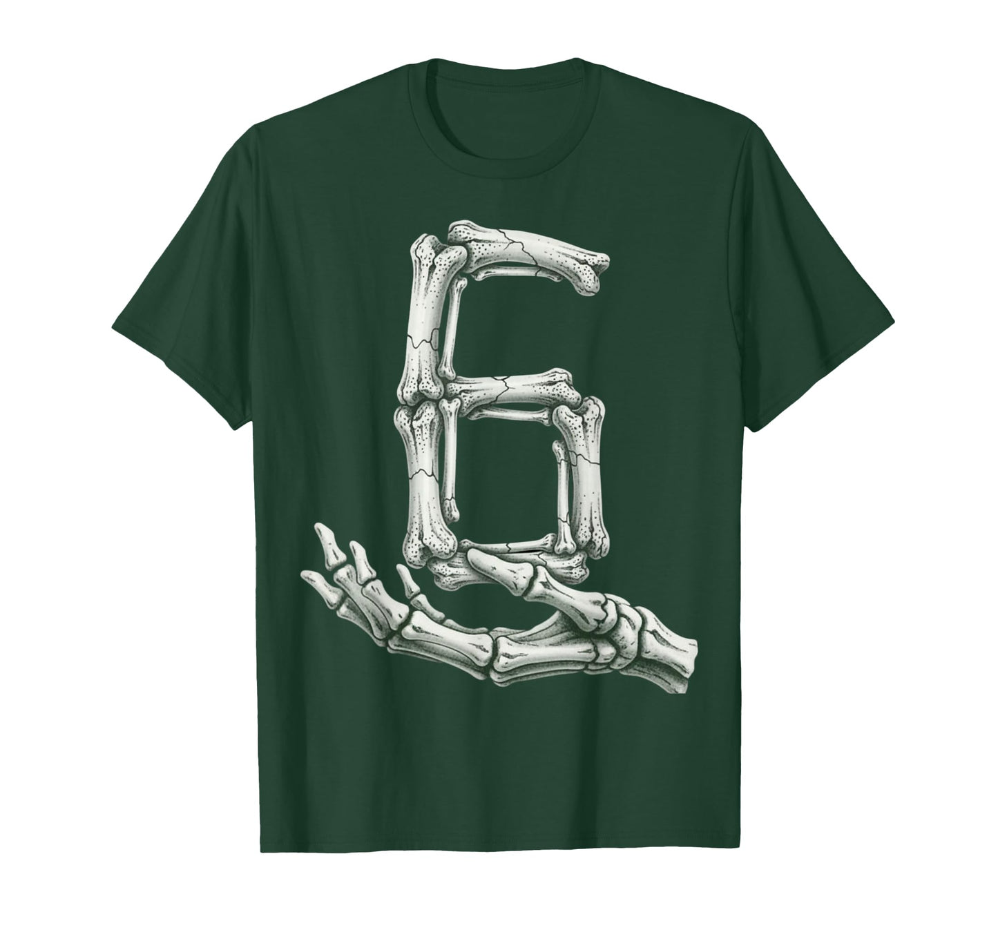 6 7 Halloween Skeleton Funny 67 Meme Gen Alpha Six Seven 6 T-Shirt