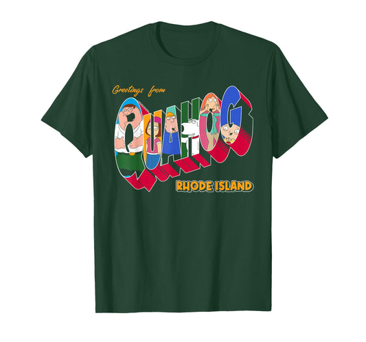 Family Guy Greetings from Quahog Tourist Souvenir Cartoon T-Shirt