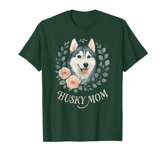 Husky Mom! for Siberian Husky Dog Owners Women Girls T-Shirt