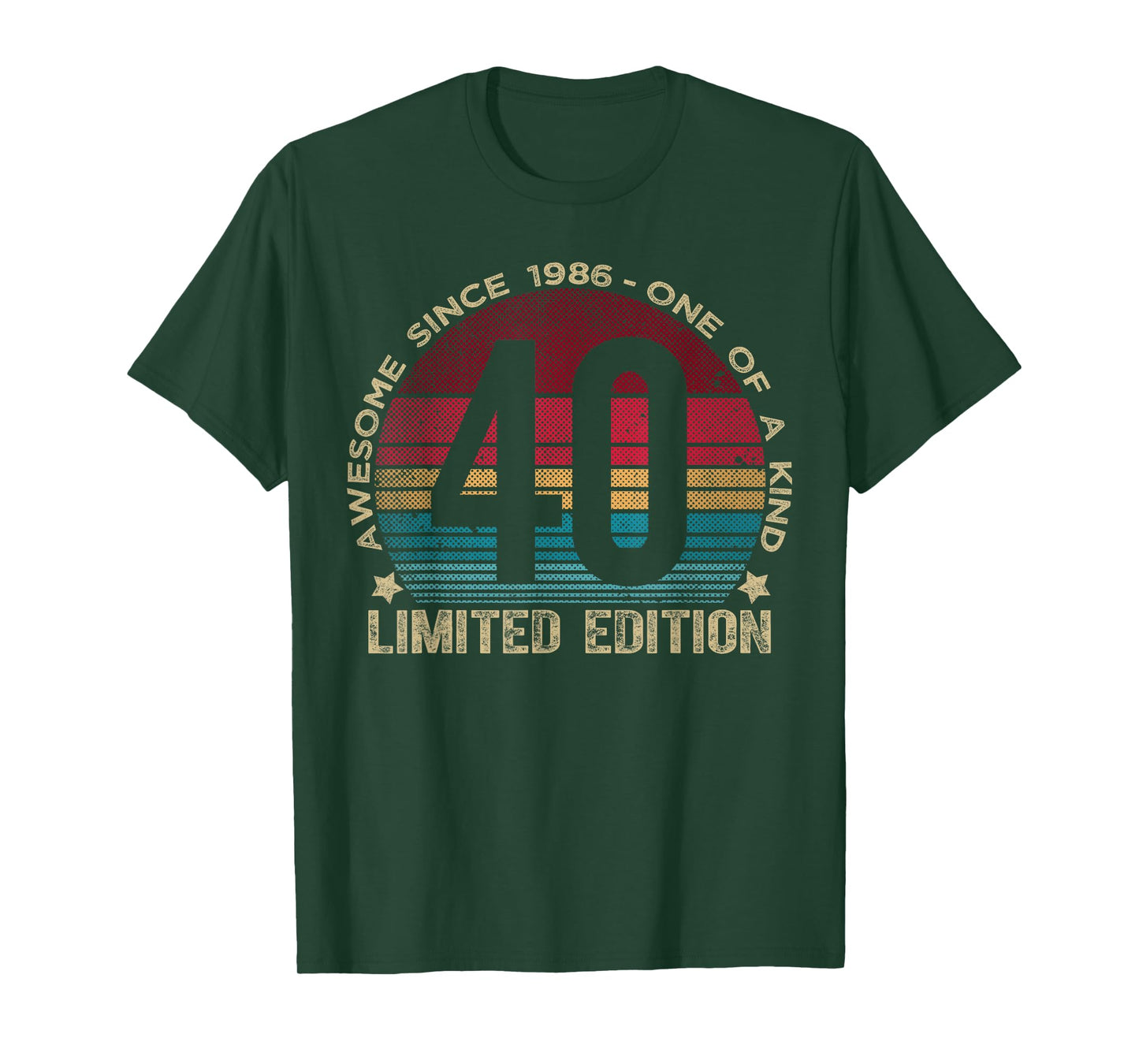 40 Year Old Gifts Vintage 1986 Limited Edition 40th Birthday T-Shirt