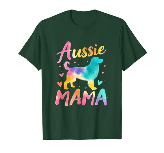 Australian Shepherd Mama Colorful Australian Shepherd Mom T-Shirt