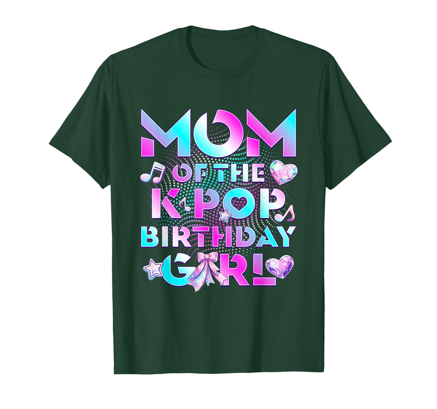Mom of K Pop Birthday Girl Cute Birthday Family Party T-Shirt