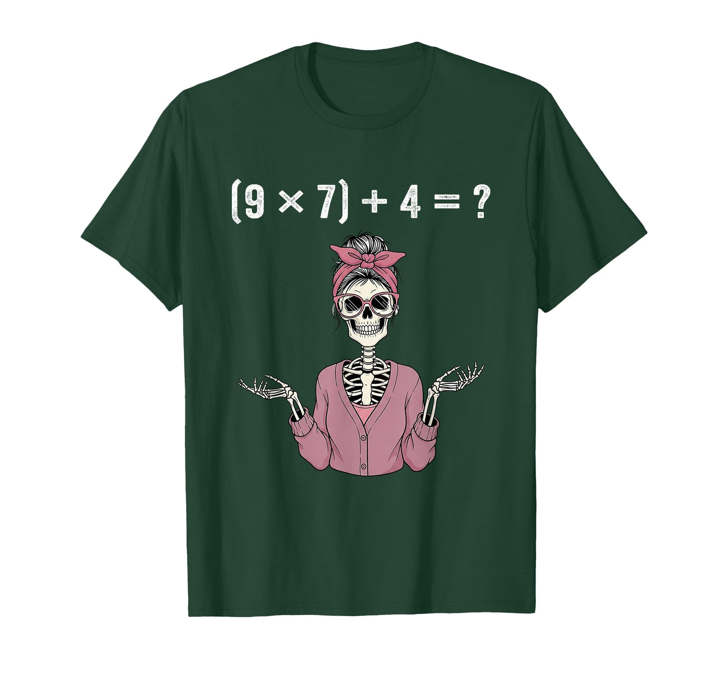 Funny Teacher Skeleton 67 Meme Six Seven Brainrot Math T-Shirt