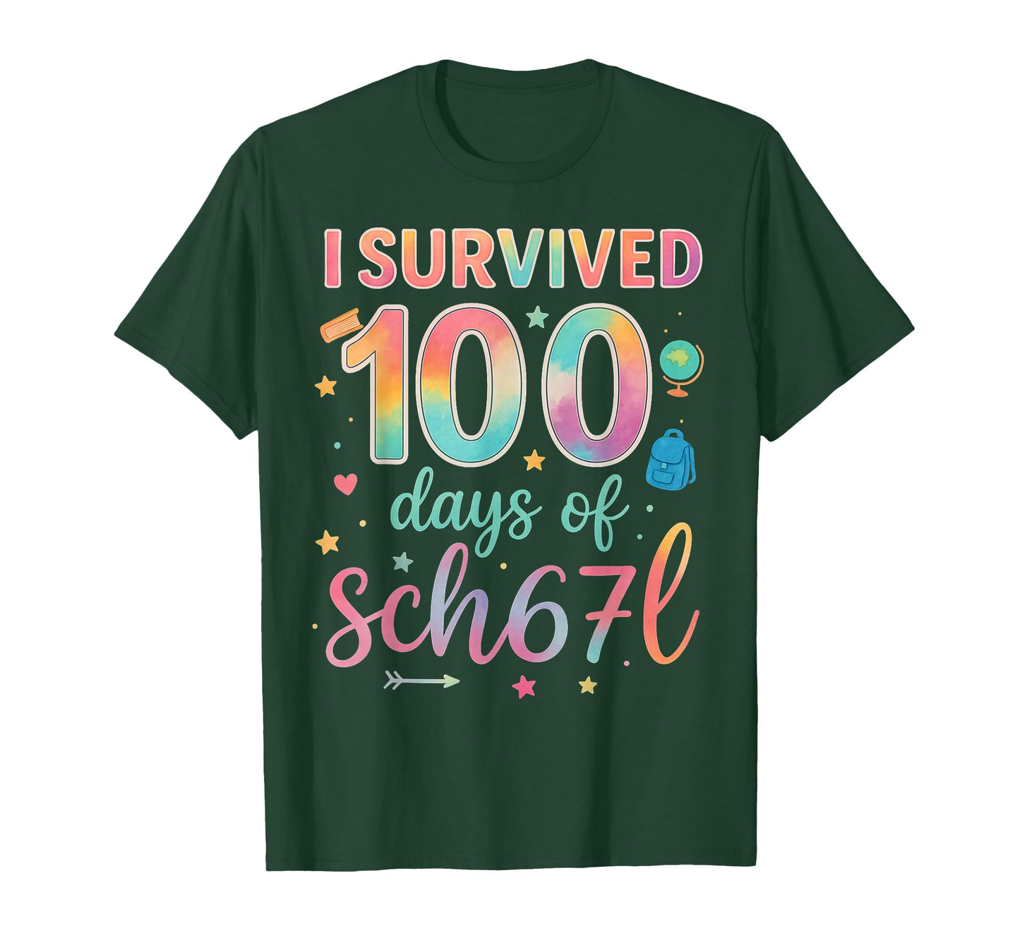 I Survived 100 Days of School 67 Funny Teacher Student T-Shirt