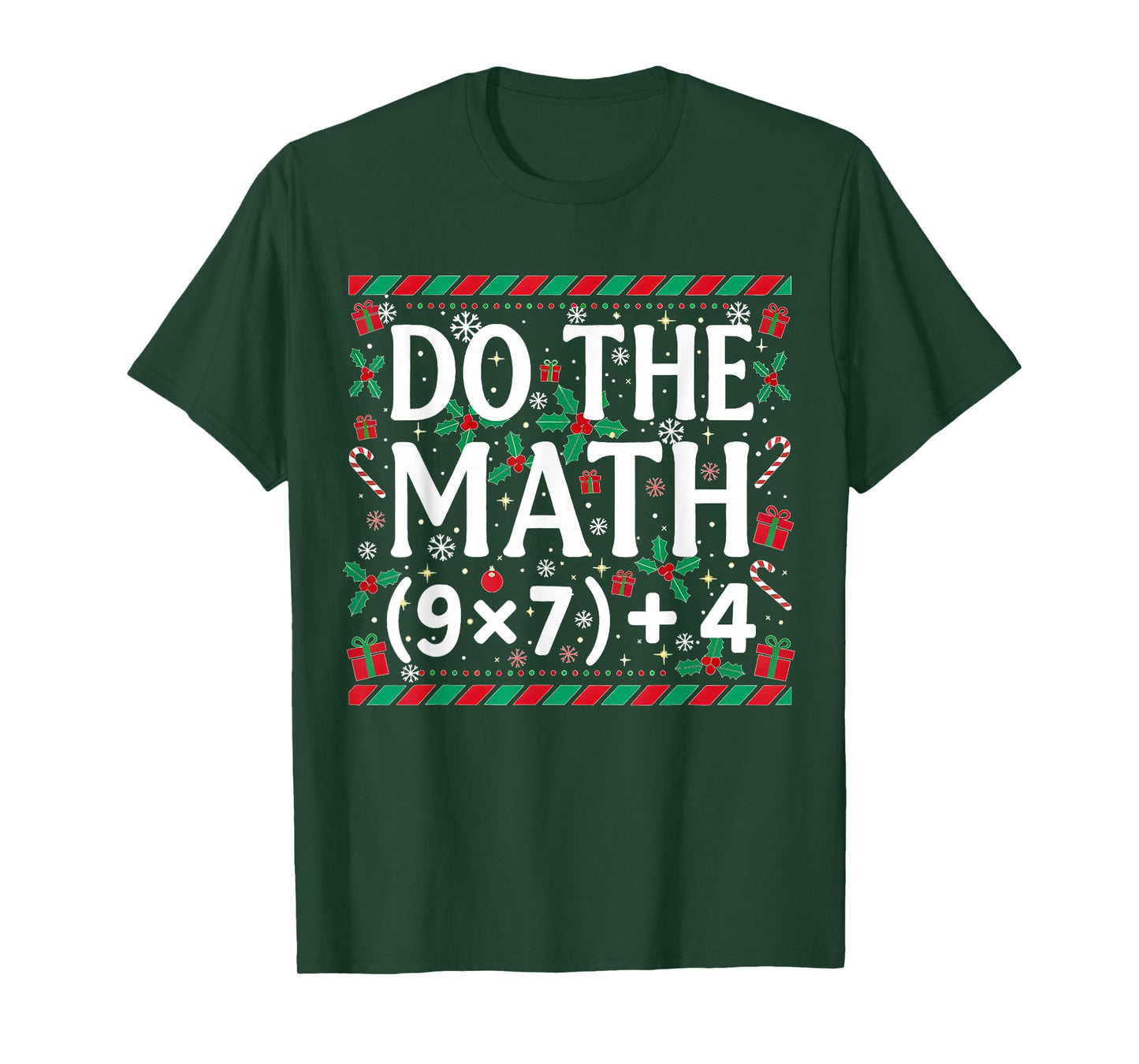 Do The Math Equation Teacher Christmas 67 Six Seven 6 7 6-7 T-Shirt
