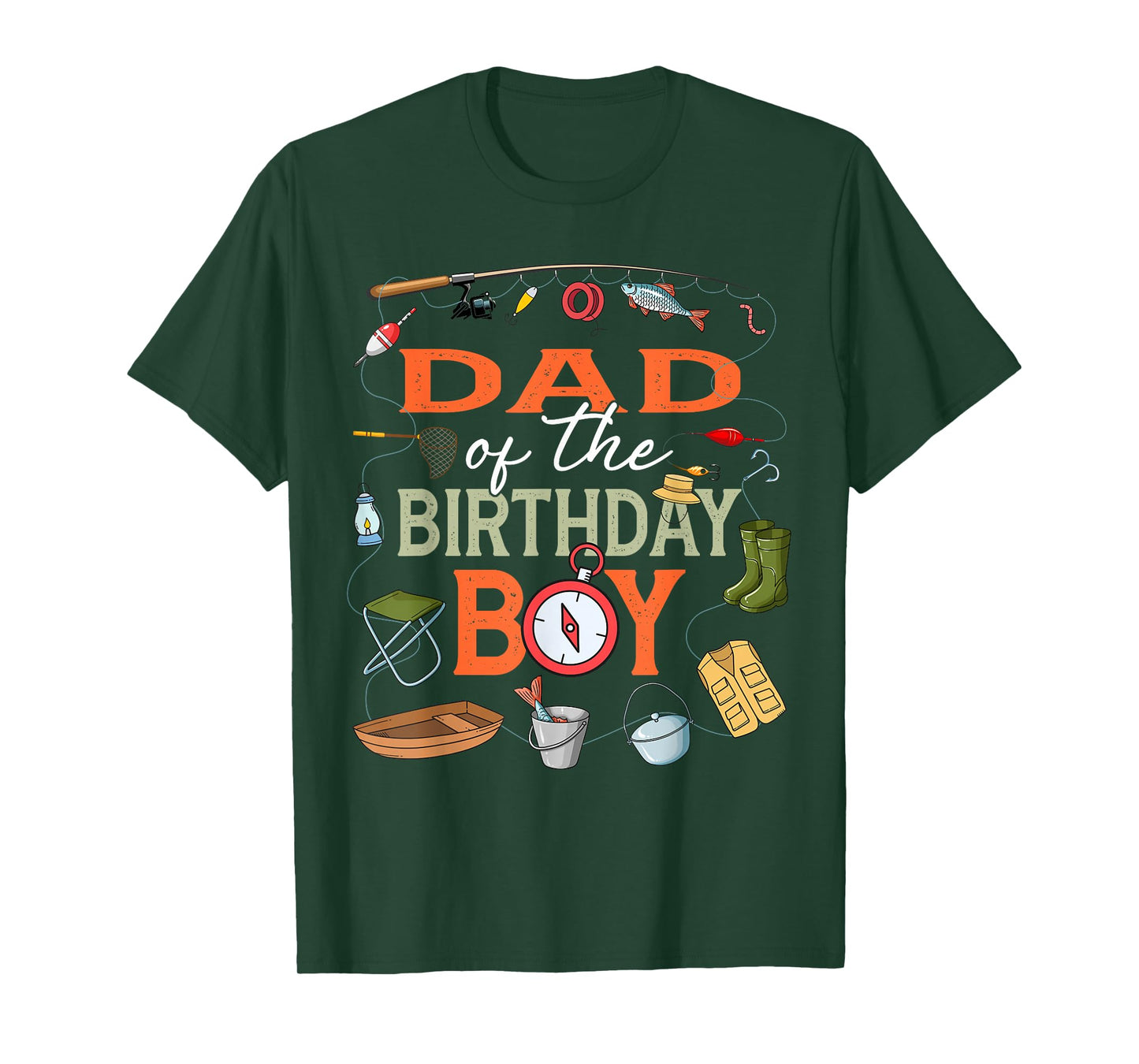 Dad of The Birthday Boy Fishing First Birthday Party T-Shirt