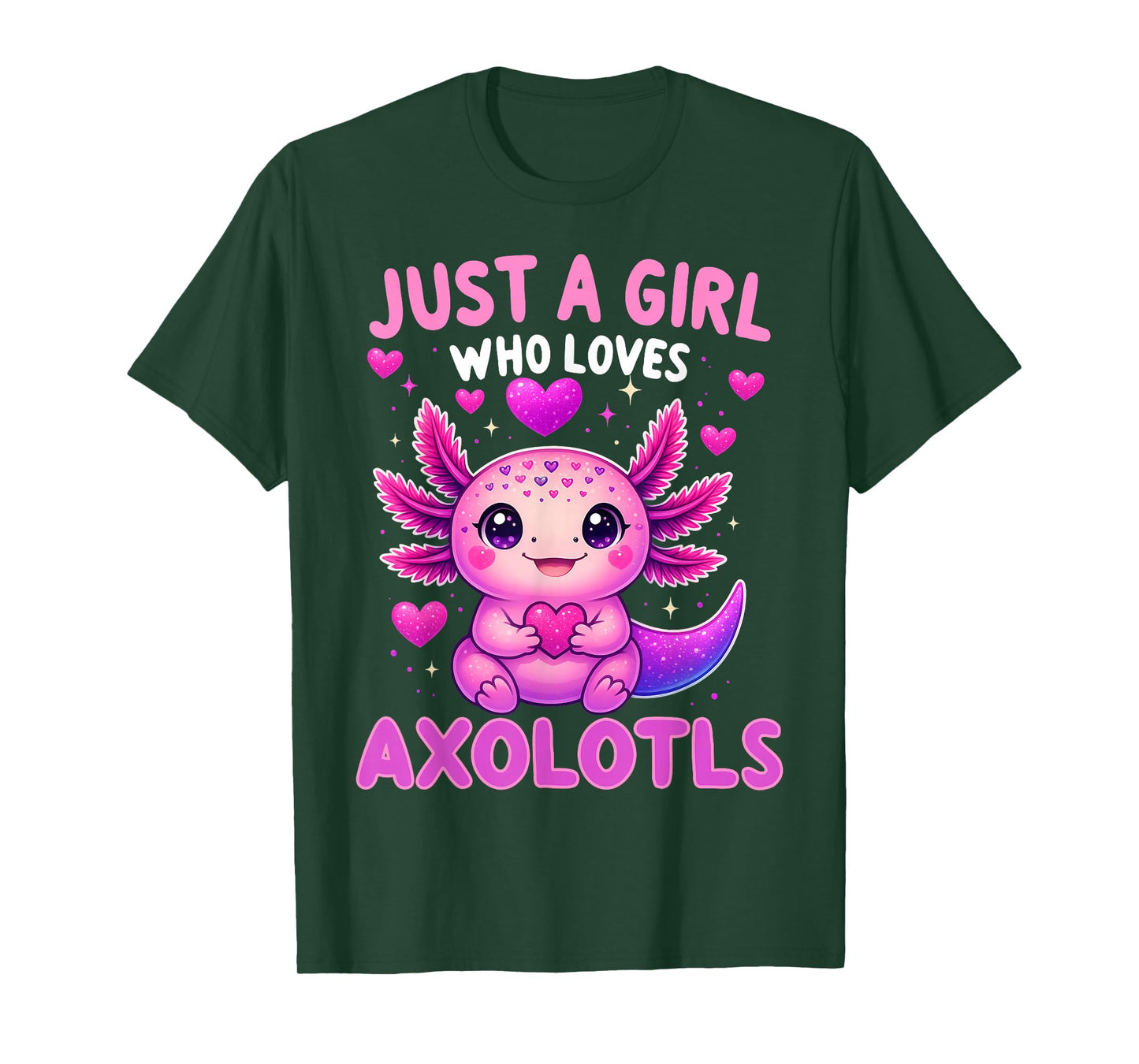 Axolotl Kawaii Just A Girl Who Loves Axolotls Girls Kids T-Shirt
