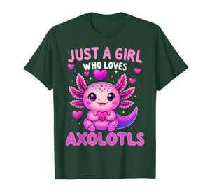 Axolotl Kawaii Just A Girl Who Loves Axolotls Girls Kids T-Shirt