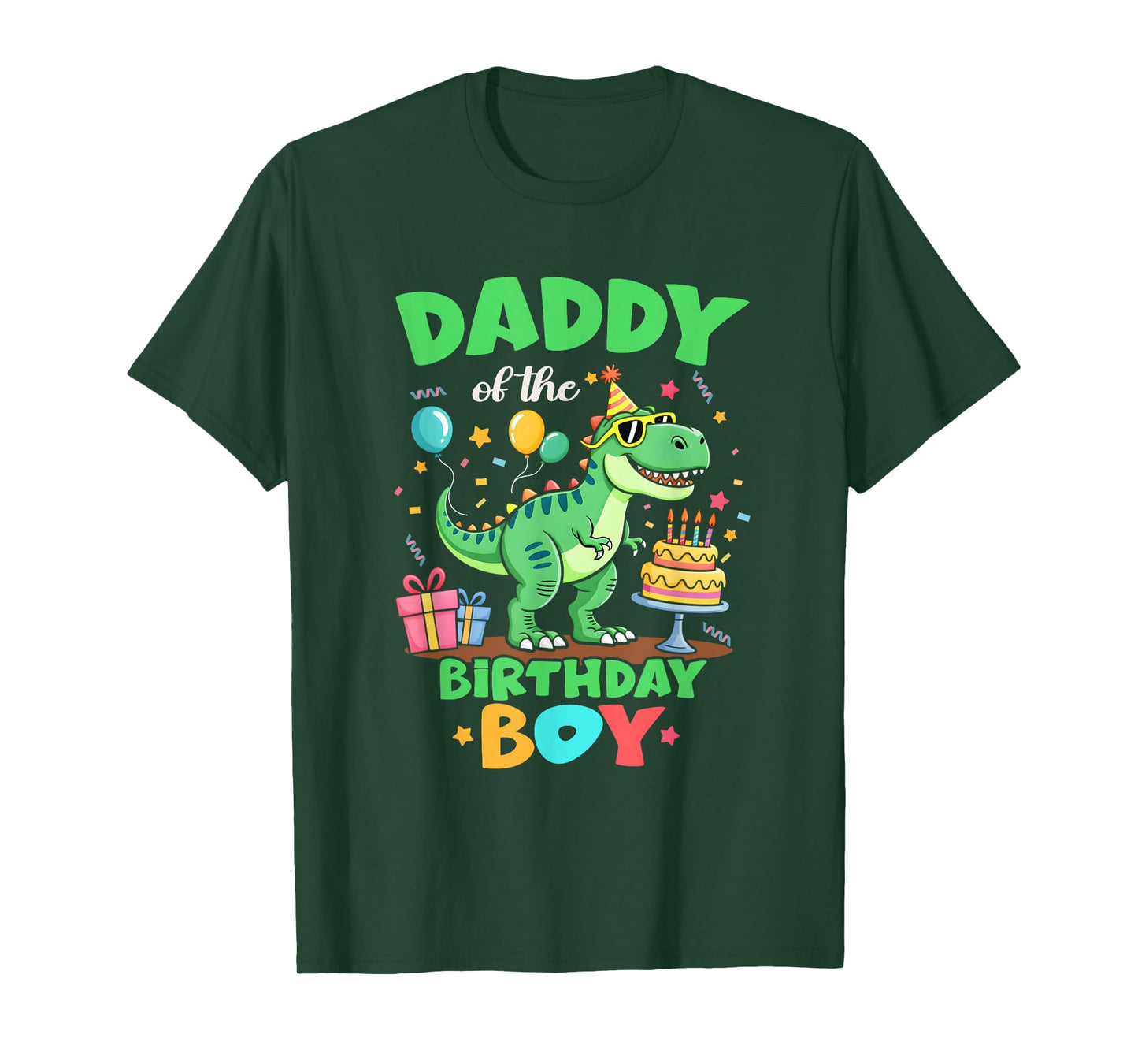 Daddy of The Birthday Boy T Rex Dinosaur Family Party T-Shirt