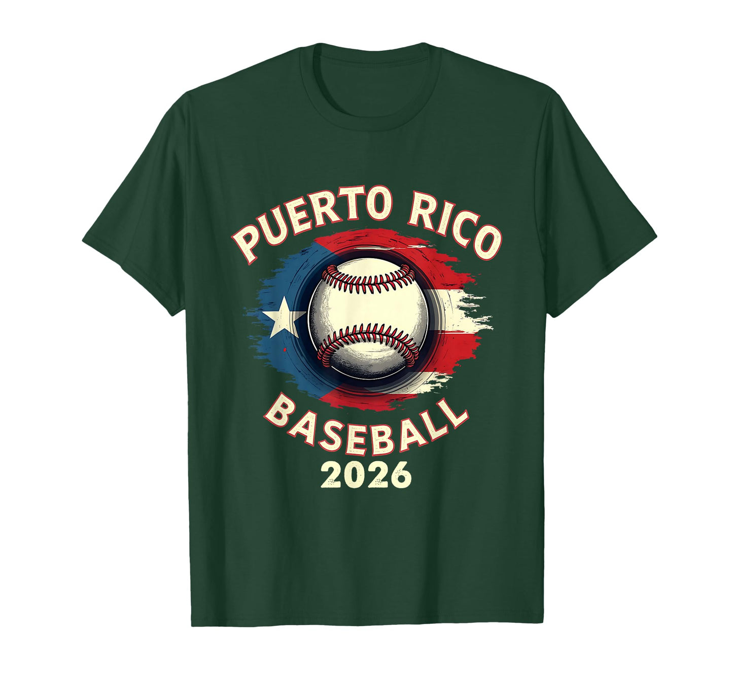 Baseball 2026 Puerto Rico Island Pride Sports Theme T-Shirt