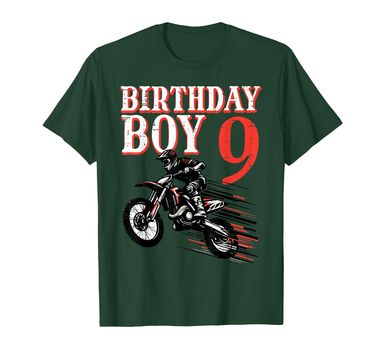 Birthday Boy 9 Motorcycle 9th Bday Biker Rider Boys Kids T-Shirt
