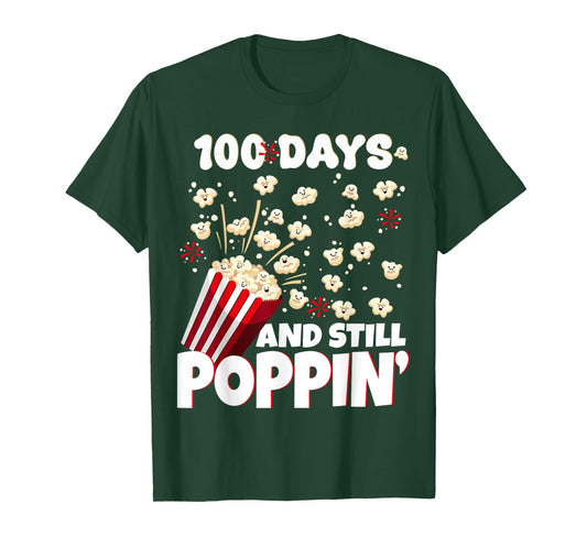 Happy 100 Days and Still Poppin' Popcorn Lover Teacher Men T-Shirt