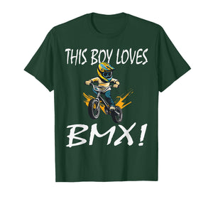 This boy Loves BMX, Kids BMX T-Shirt