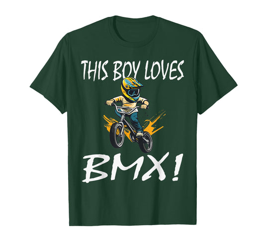 This boy Loves BMX, Kids BMX T-Shirt