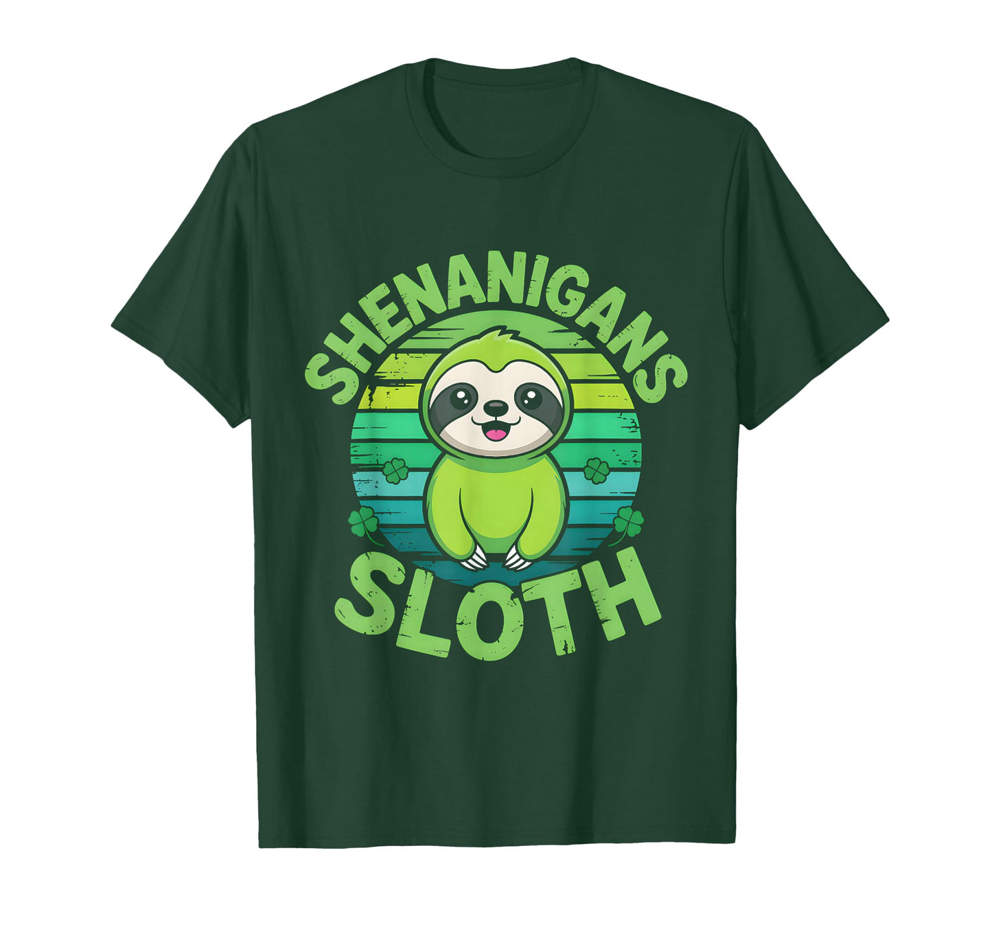 Sloth St Patricks Day Sloth Shenanigans Cute Animal Lover T-Shirt