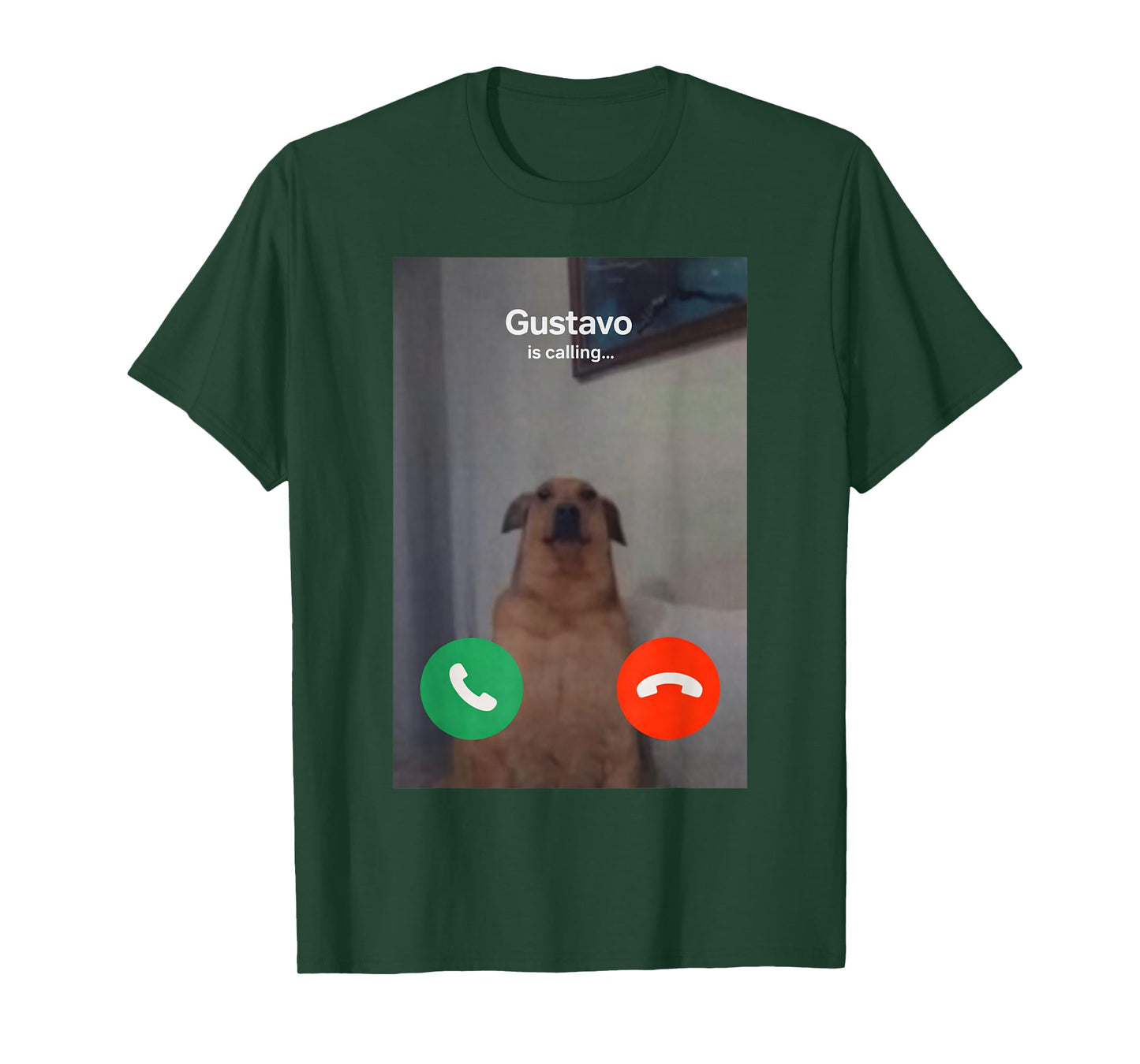 Gustavo The Dog is Calling Incoming Call Brainrot Memes GenZ T-Shirt
