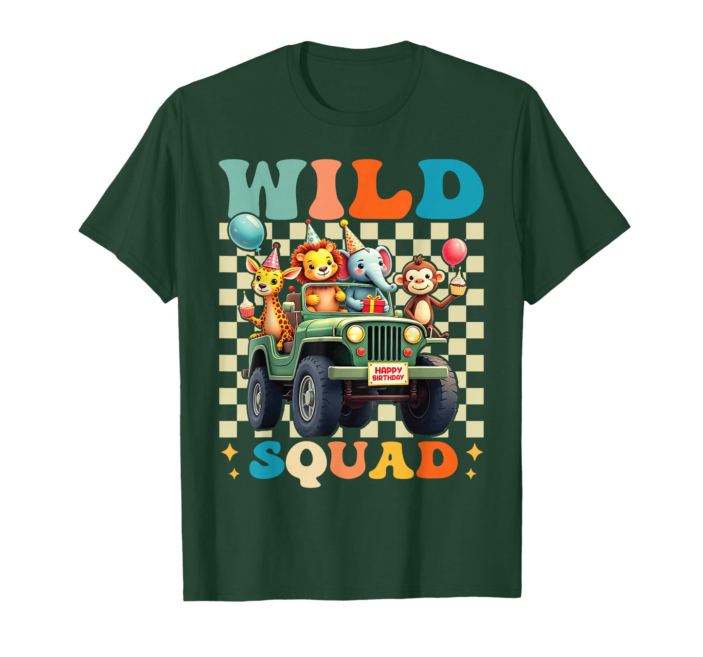 Wild Squad Zoo Born 2 be Wild Birthday Safari Jungle Animal T-Shirt