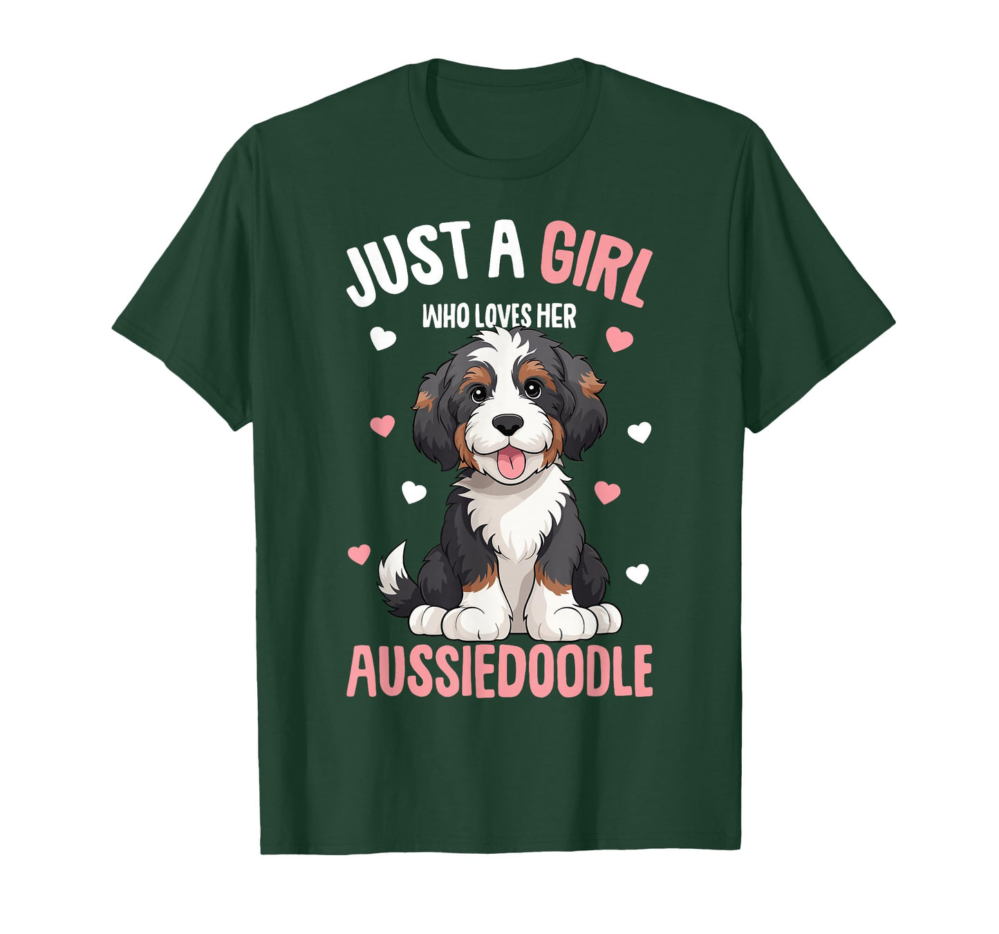 Just a Girl Who Loves Her Aussiedoodle Aussie Doodle Dog T-Shirt