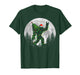 Santa Bigfoot Christmas Tree Xmas Lights Funny Sasquatch T-Shirt
