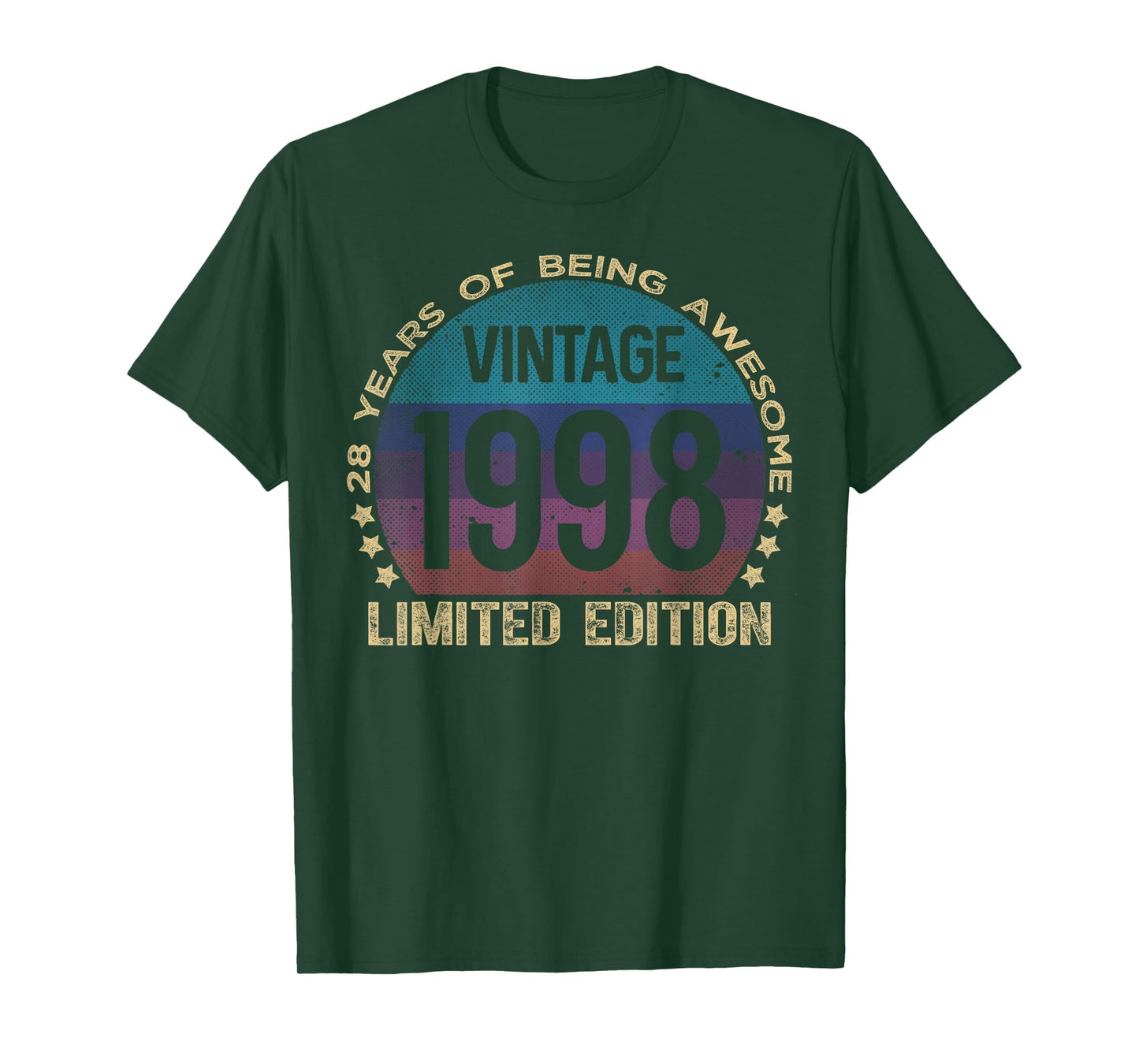 28 Year Old Gifts Vintage 1998 Limited Edition 28th Birthday T-Shirt
