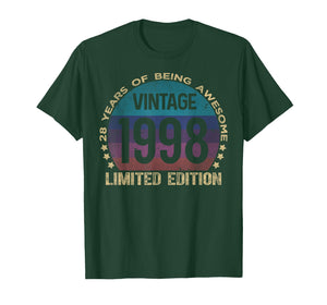 28 Year Old Gifts Vintage 1998 Limited Edition 28th Birthday T-Shirt