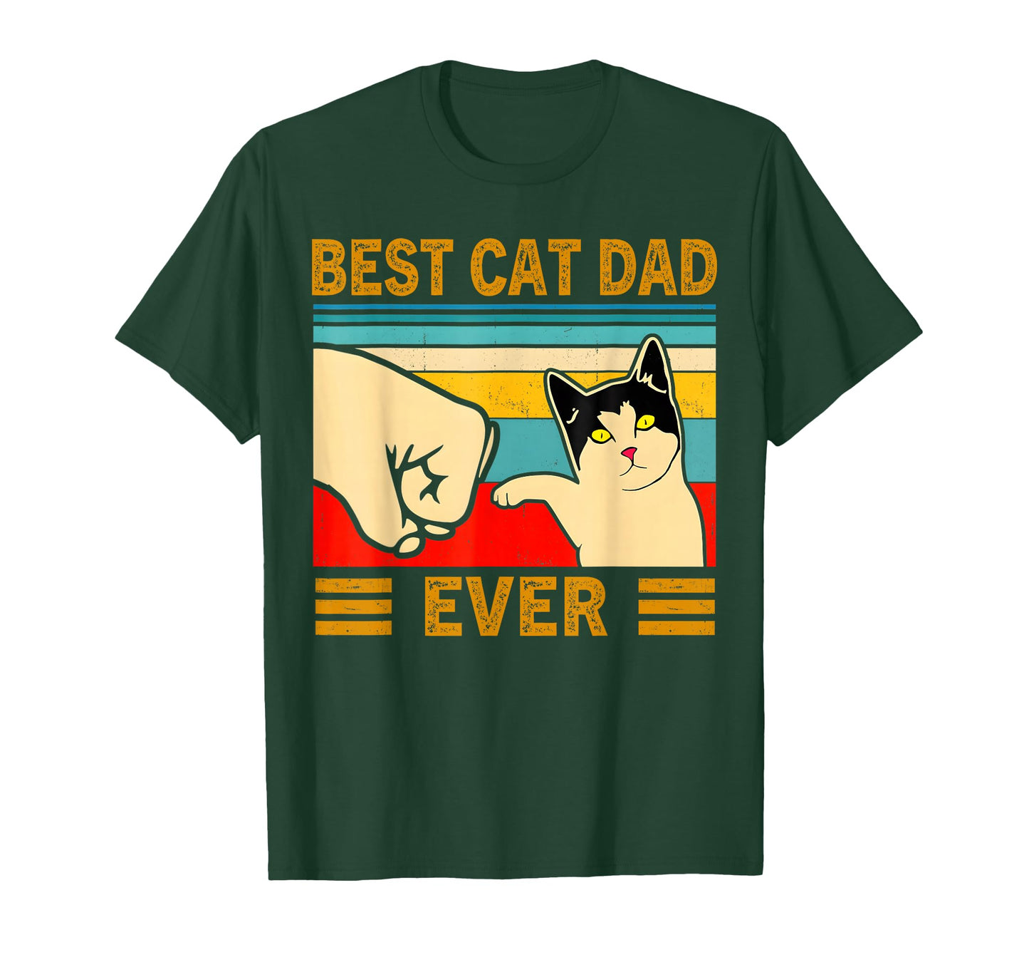 Cat-Shirt Men Best Cat Dad Ever Funny Cat Lover Gift T-Shirt