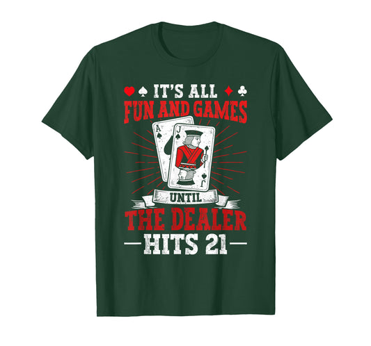 Blackjack Black Jack Funny Casino Card Game T-Shirt