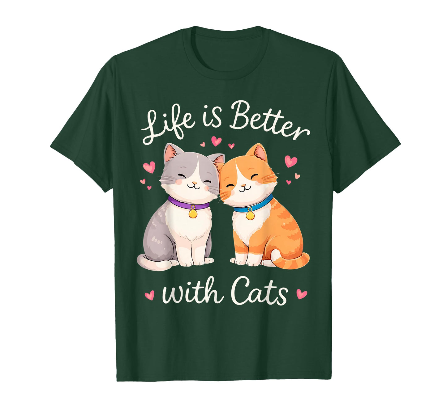 Valentine's Cat Lover Life is Better with Cats T-Shirt