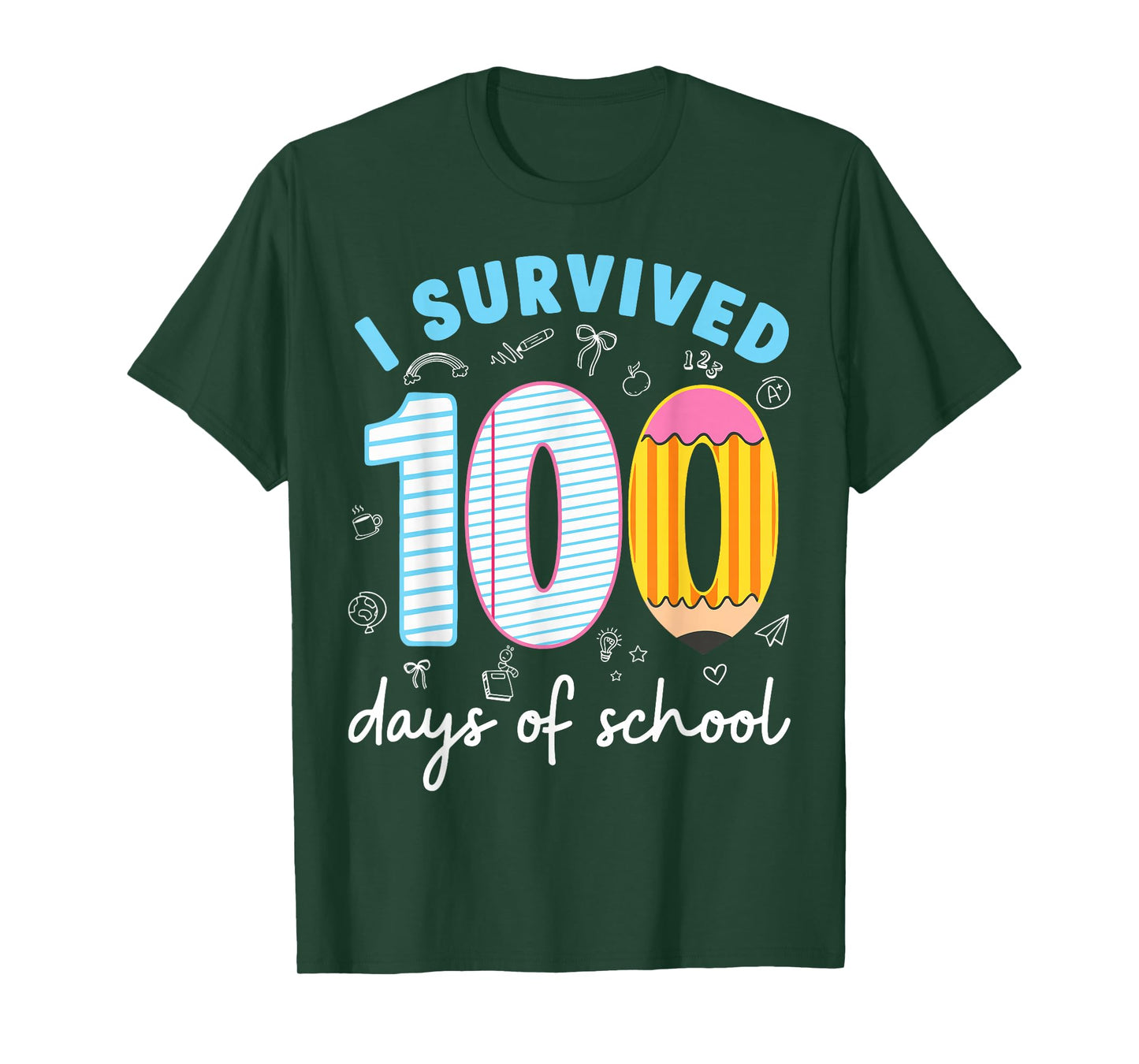 I Survived 100 Days of School Funny Meme Teacher Student T-Shirt