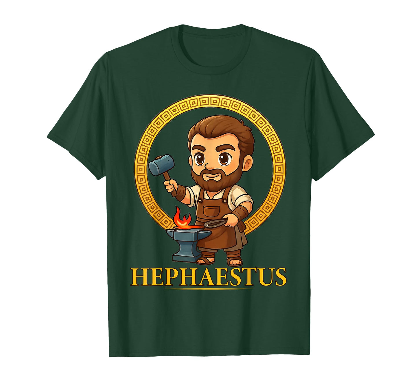 Cute Greek Mythology God Hephaestus Ancient Greece Chibi T-Shirt