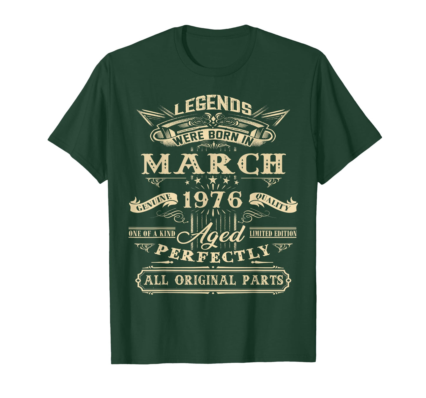 50th Birthday Gift Legend Born in March 1976 50 Yrs Old T-Shirt