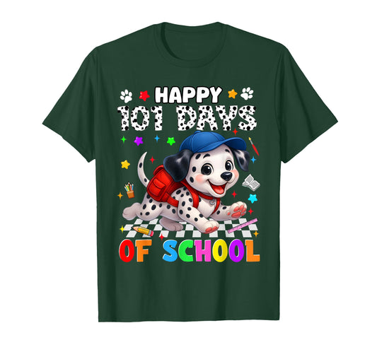 Happy 101 Days of School Dog 100th Day Teacher Boy T-Shirt