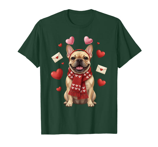 Cute French Bulldog Valentine’s Day Dog Mom - Frenchie Lover T-Shirt