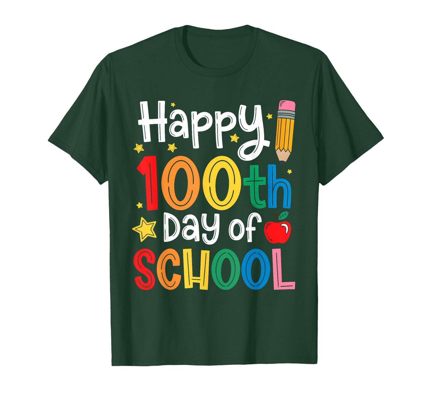 Happy 100 Days of School 100 Days Smarter for Kids Teacher T-Shirt