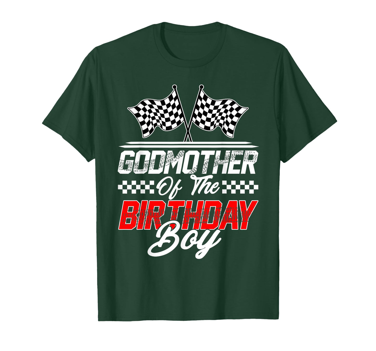 Race Car Godmother of The Birthday Boy Racing Family T-Shirt