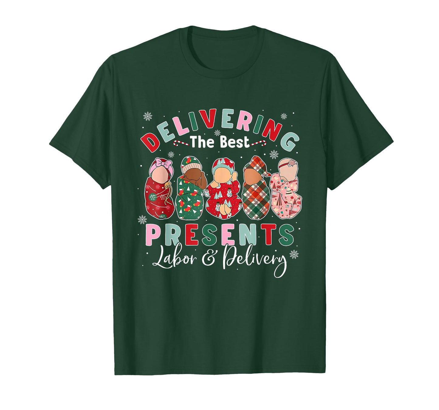 Delivering The Best Presents Labor & Delivery L&D Nurse Xmas T-Shirt