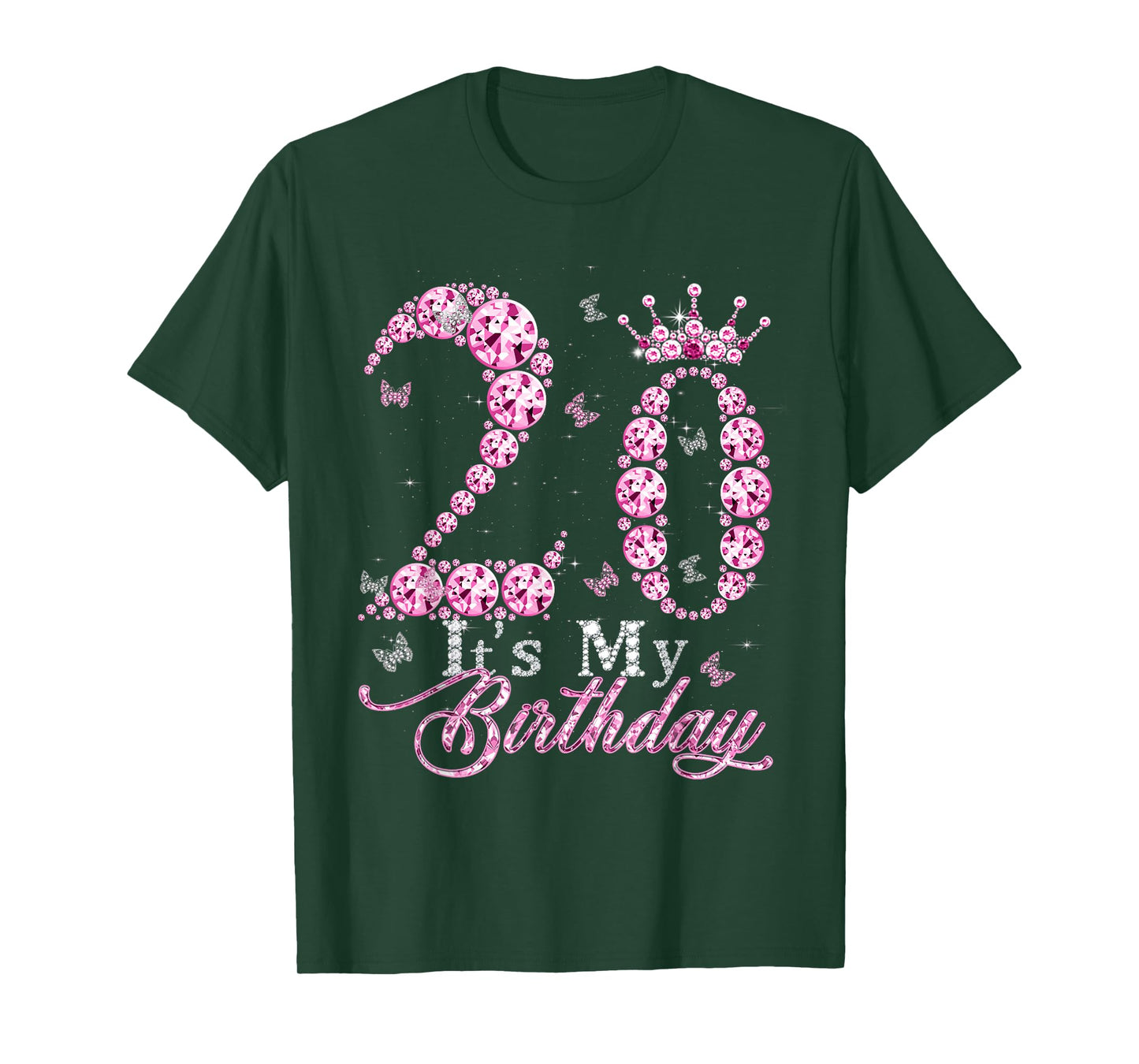 It's My 20th Birthday Queen Diamond Crown 20 Year Old Women T-Shirt