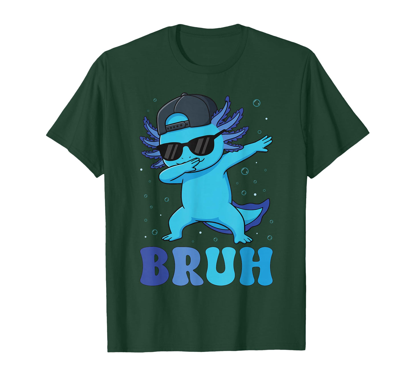 Bruh Dabbing Axolotl Funny Mens Kids Boys Teens Axolotls T-Shirt