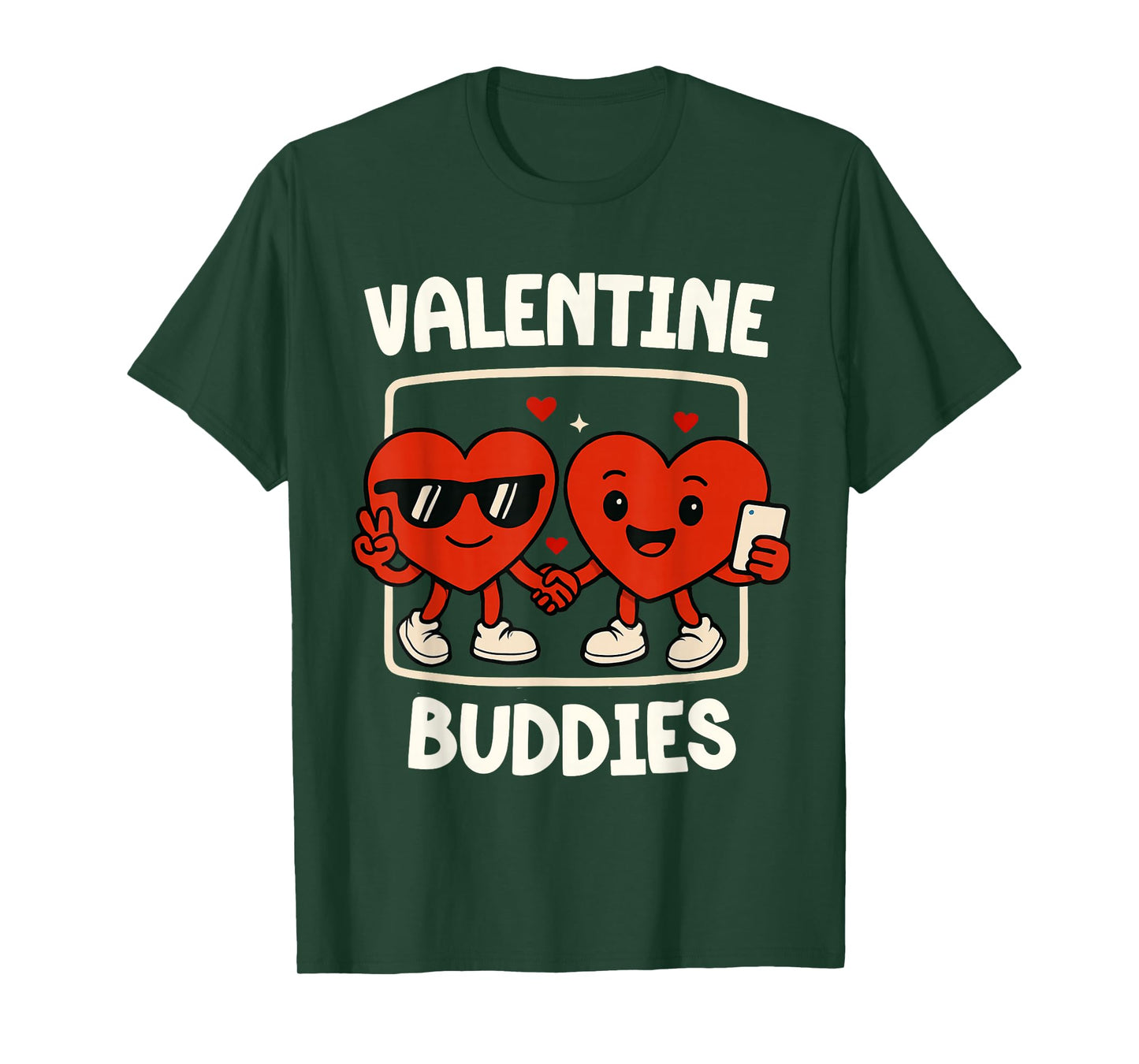 Valentine Buddies Twin Bestie Friends Matching Boys Kids T-Shirt