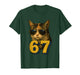 Funny 67 Meme Trend 6 7 Cat Six Seven Viral Youth Slang T-Shirt