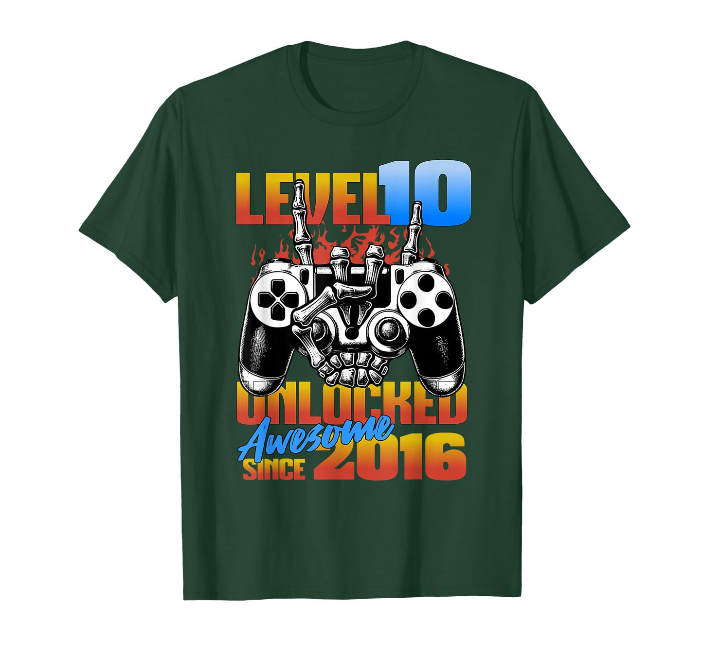 Level 10 Unlocked Awesome Since 2016 10th Birthday Boy T-Shirt