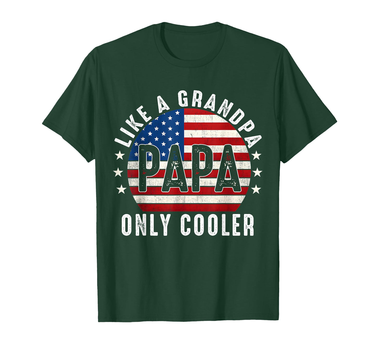 Funny Papa Like A Grandpa Only Cooler from Grandkids Vintage T-Shirt
