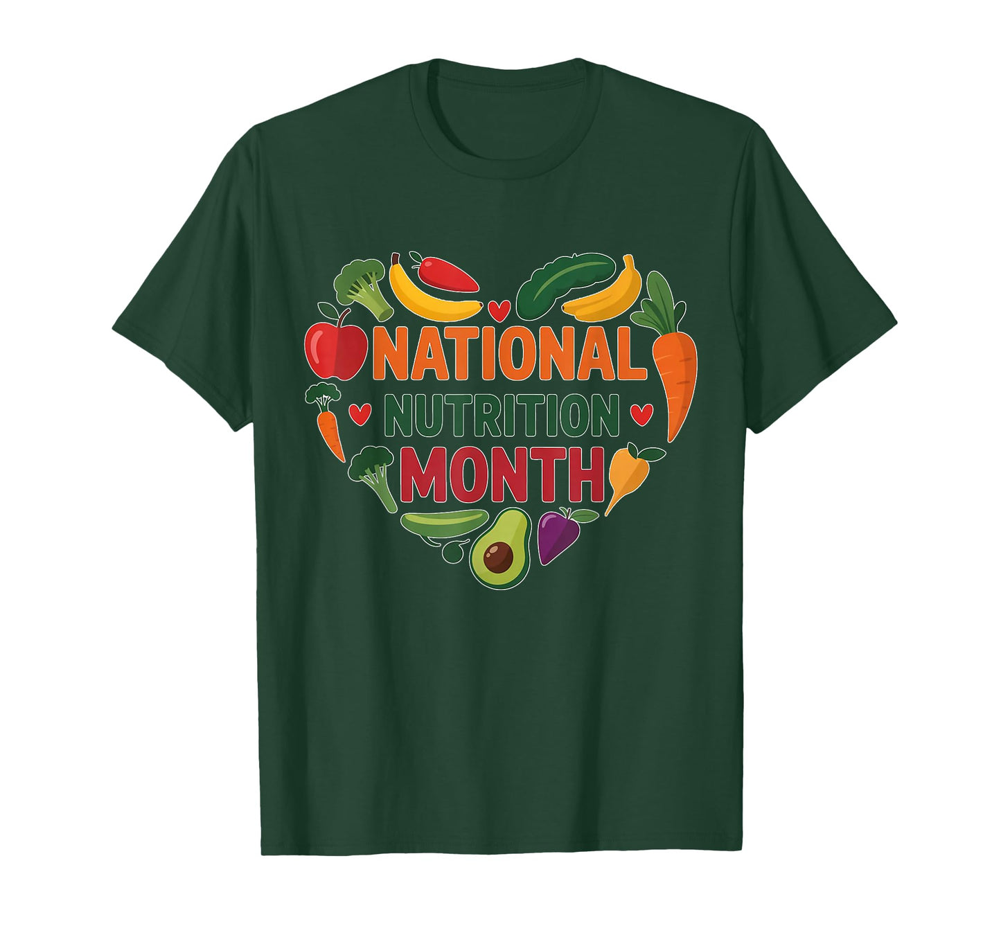 National Nutrition Month Healthy Eating Fruits Vegetables T-Shirt