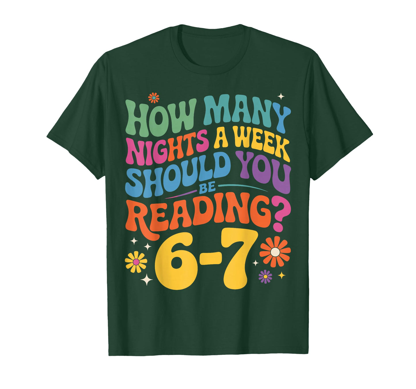 Funny Reading 6 7 Six Seven Meme English Teacher Book Lover T-Shirt