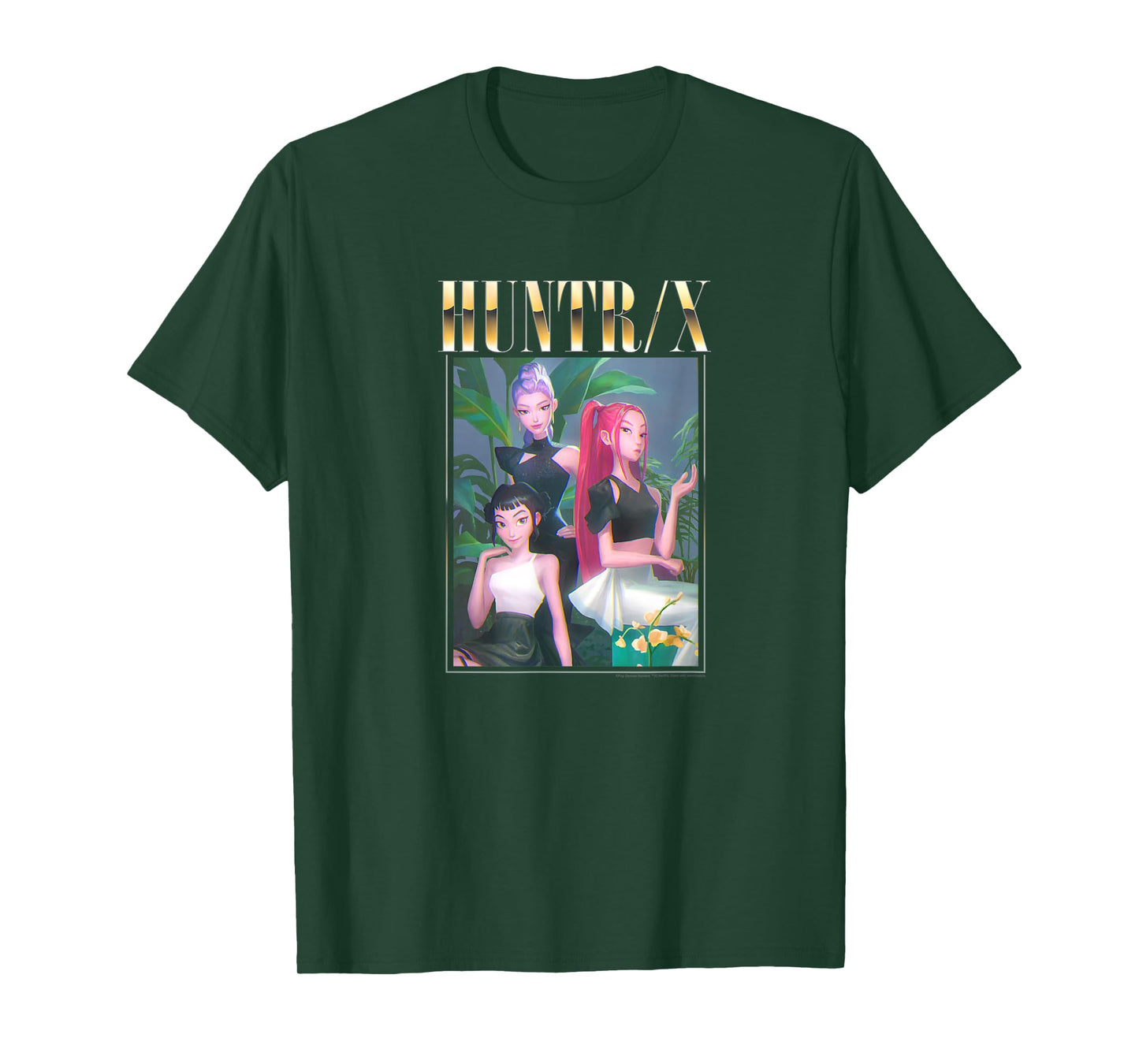Kpop Demon Hunters Halloween Huntrix Gold Photocard T-Shirt
