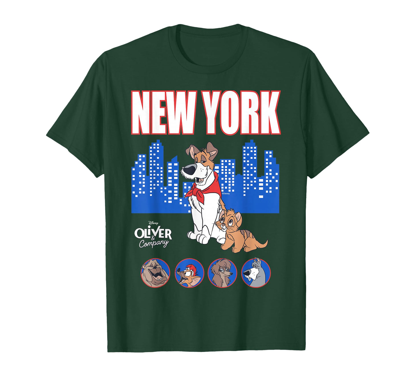 Disney Oliver & Company New York City Retro Skyline T-Shirt