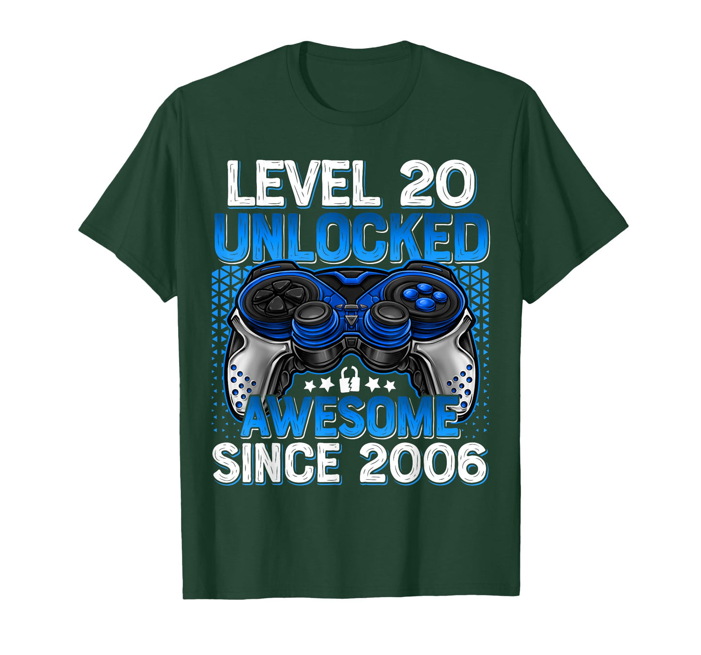 Level 20 Unlocked 20 Year Old Gifts Boys 20th Birthday Boy T-Shirt