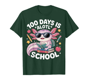 100 Days is Alotl School 100th Day of School Axolotl Kids T-Shirt